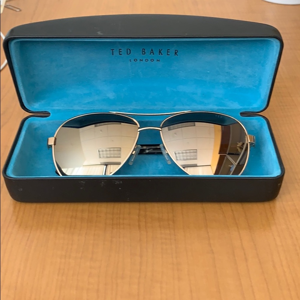 Ted Baker London Mirror Gold Sunglasses NWOT